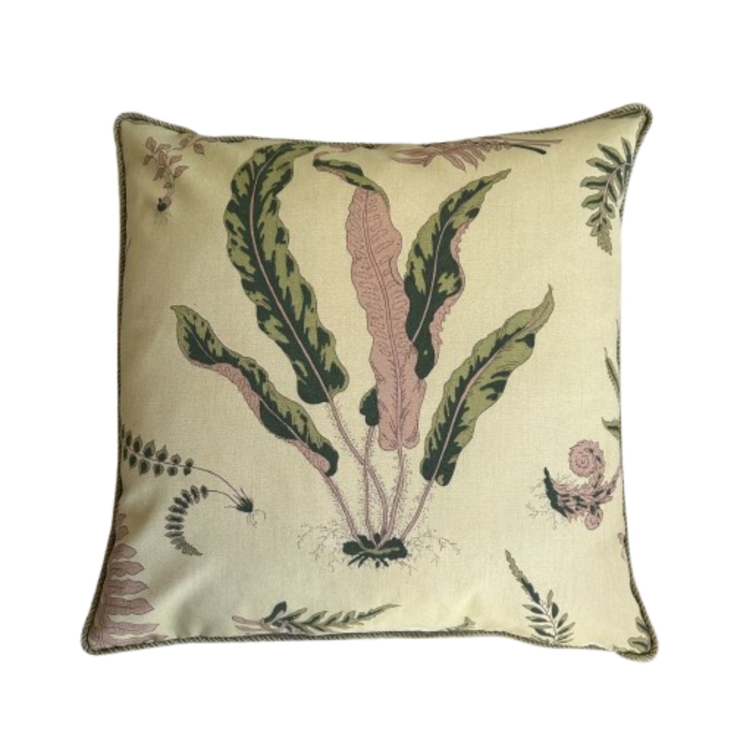 Miss De Wolfe in the Conservatory Iconic Scalamandre Green 22 x22 Designer Pillow with Down Feather Insert