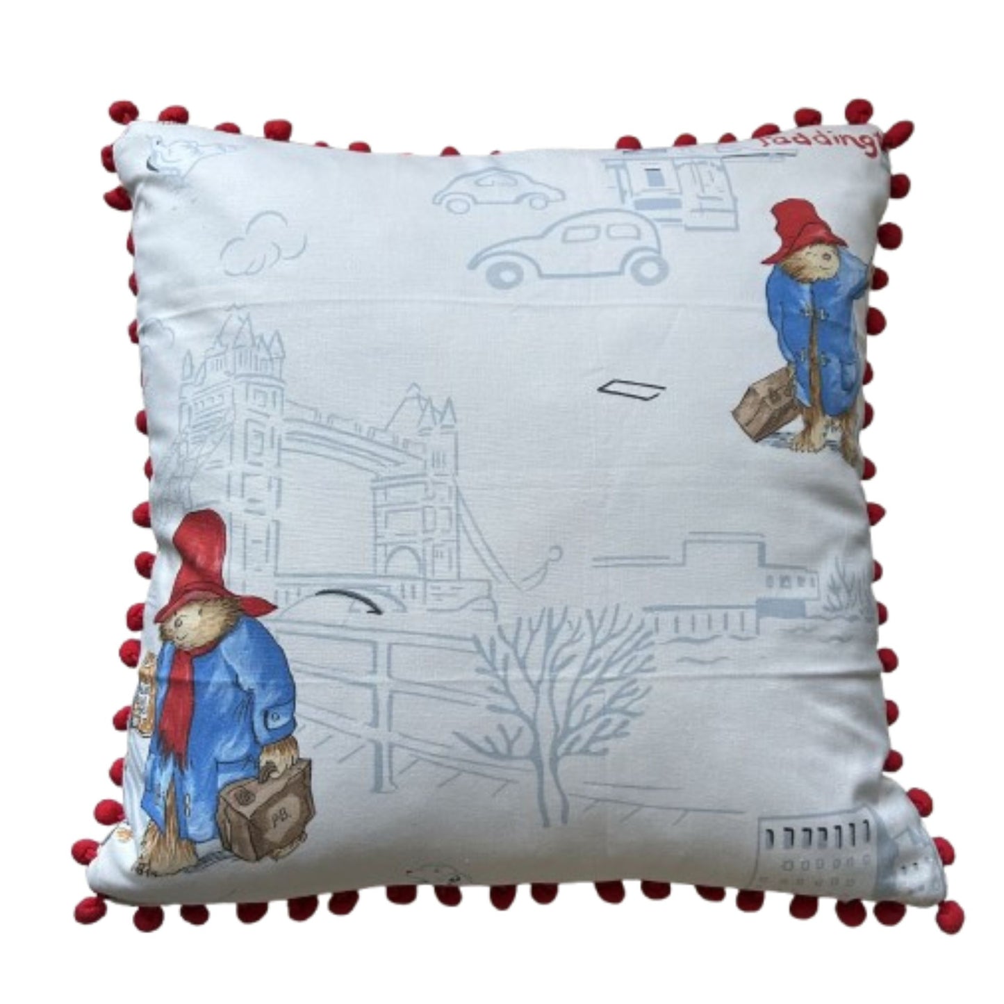 Paddington Bear in London Jane Churchill Rare Nursery Tales 15 x 15 PIllow with Down Feather Insert
