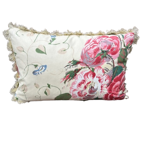 Colefax Roses and Pansies 10 x 15 Decorative Pillow with Down/Feather Insert