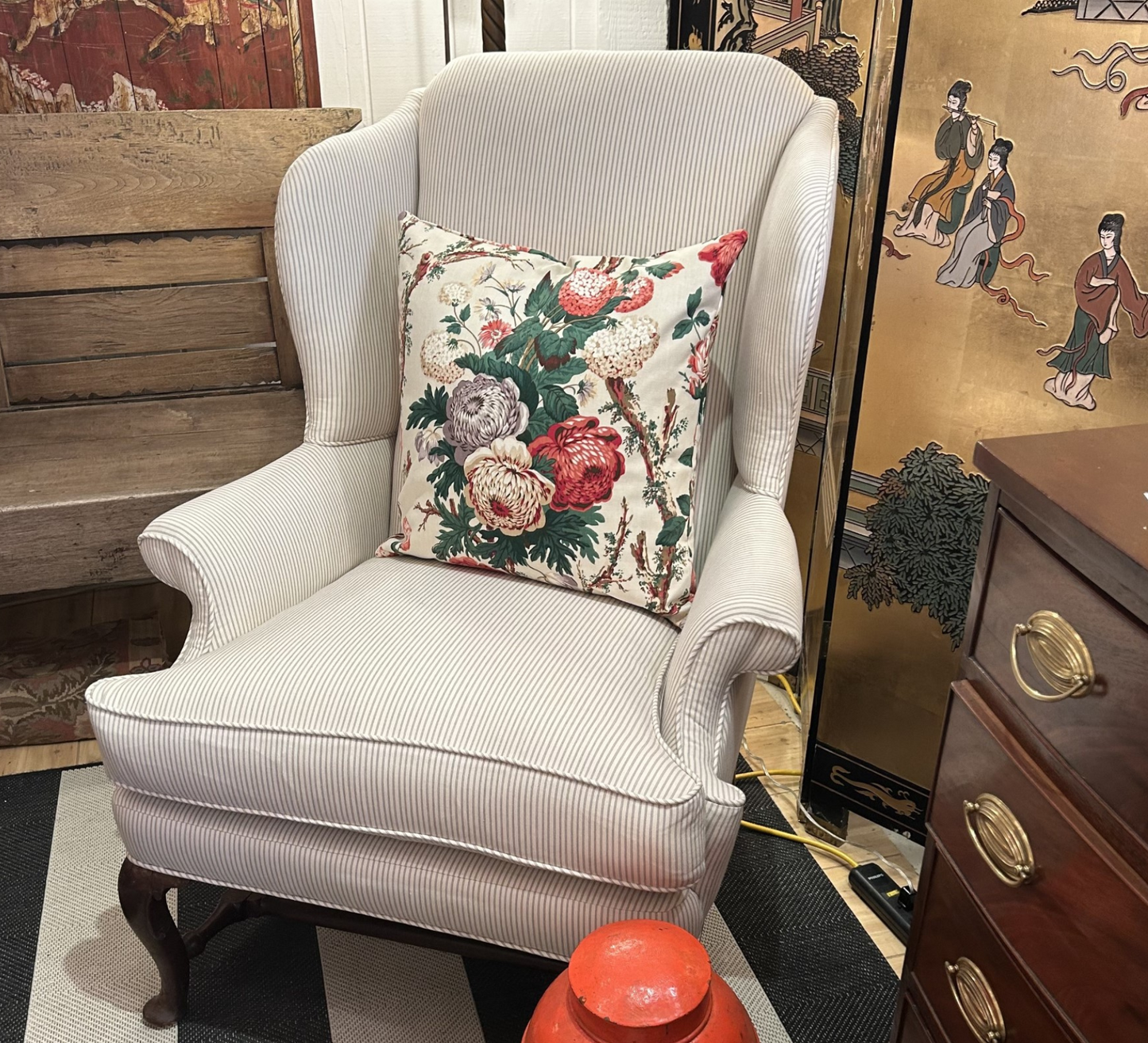 Aylsham British National Trust Classic Country House Floral 20 x 20 Decorative Pillow with Down Feather Insert