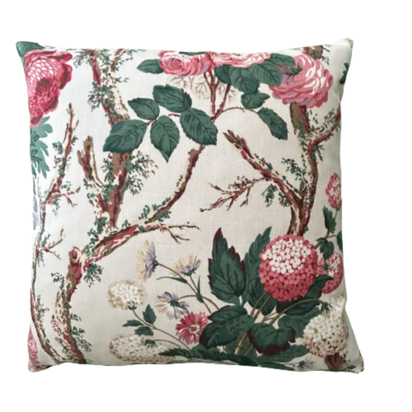 Aylsham British National Trust Classic Country House Floral 20 x 20 Decorative Pillow with Down Feather Insert