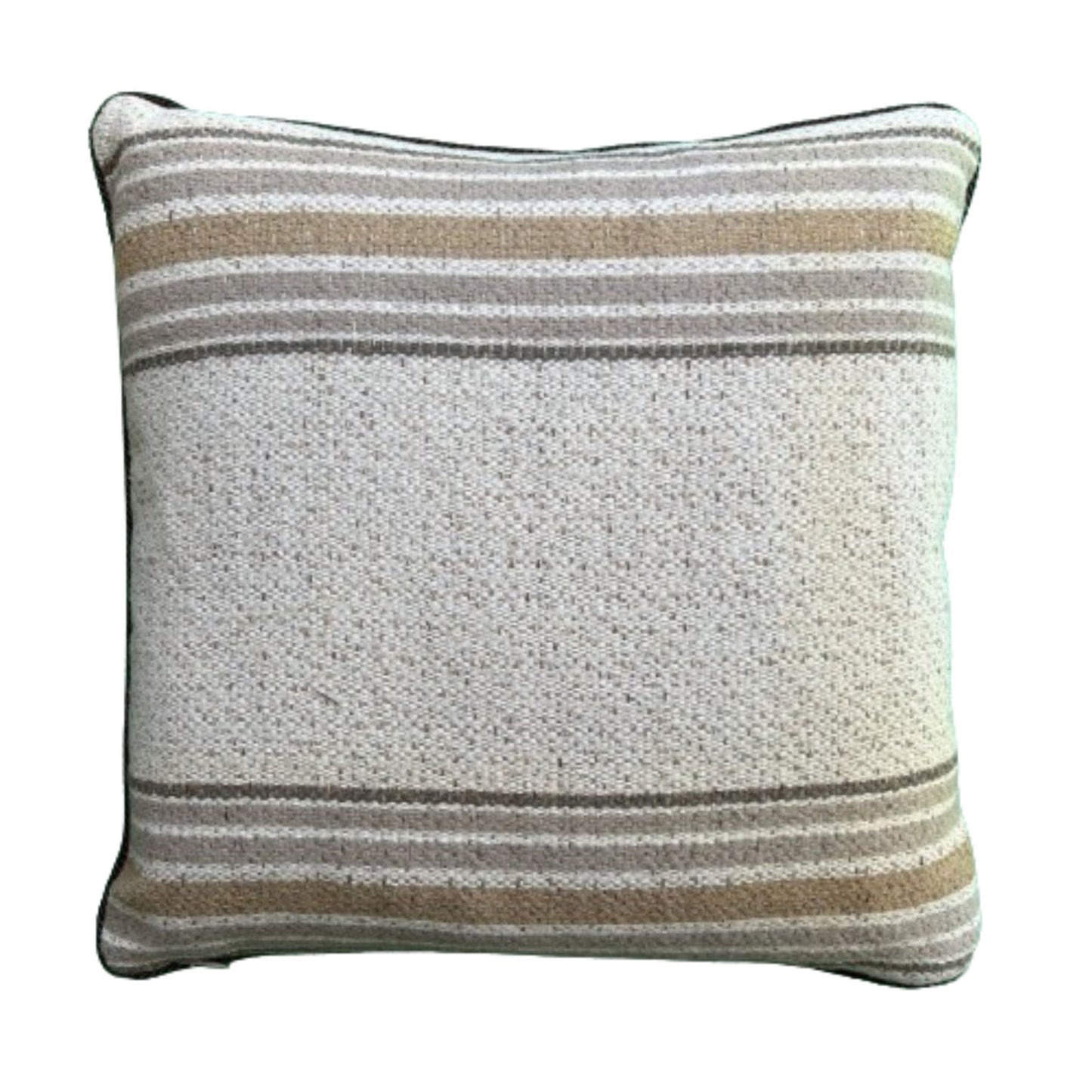 Beacon Hill Antique Java Damask 16 x 16 Pillow with Down Feather Insert