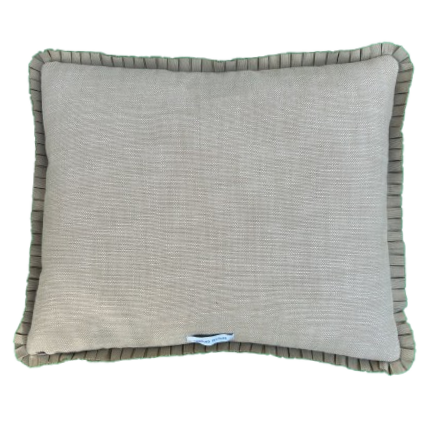 Harbison Block Print 16 x 20 Neutral Decorative PIllow with Down Feather Insert