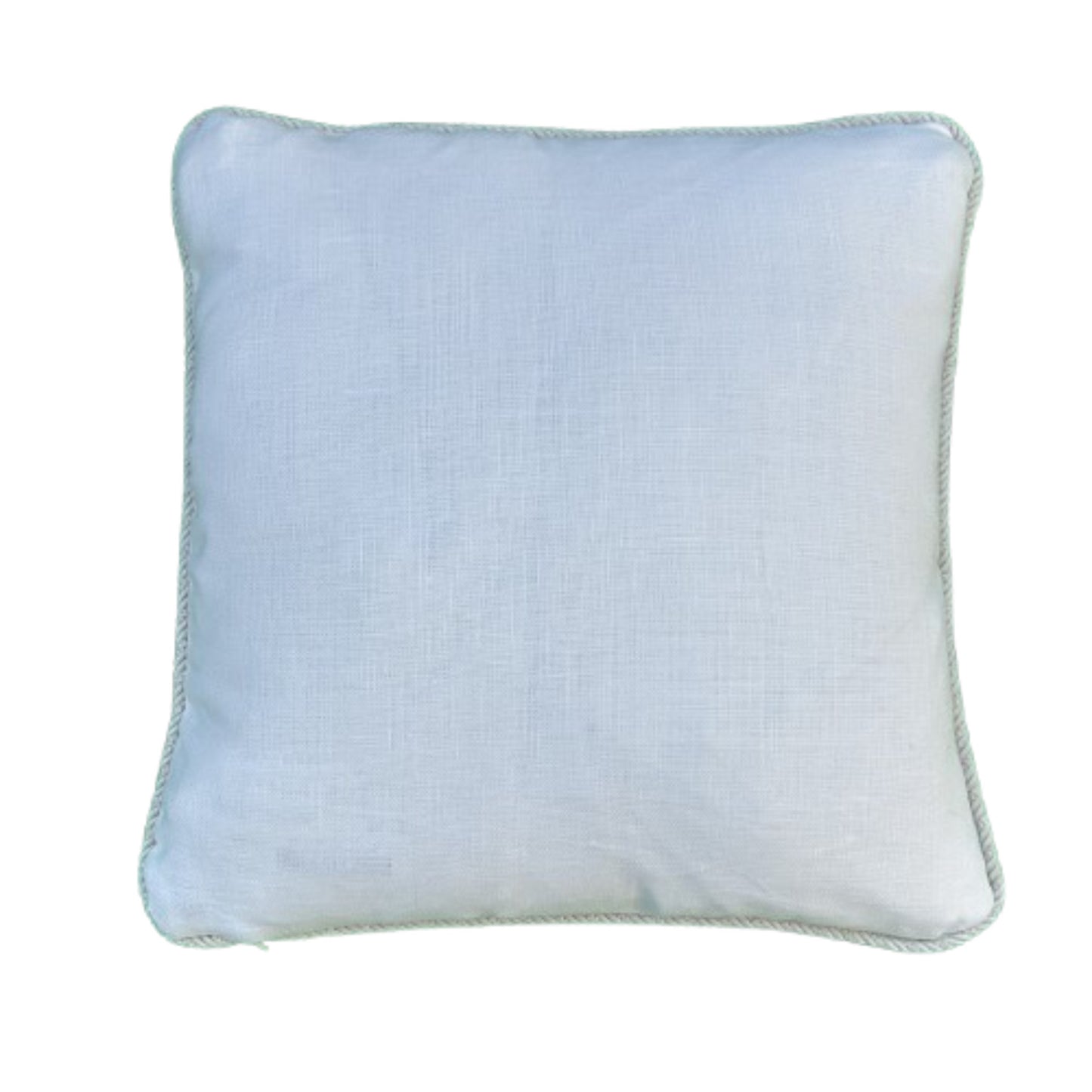 Jane Churchill Paradise Garden Blue Embroidered Decorative Pillow 16 x 16 with Down/Feather Insert