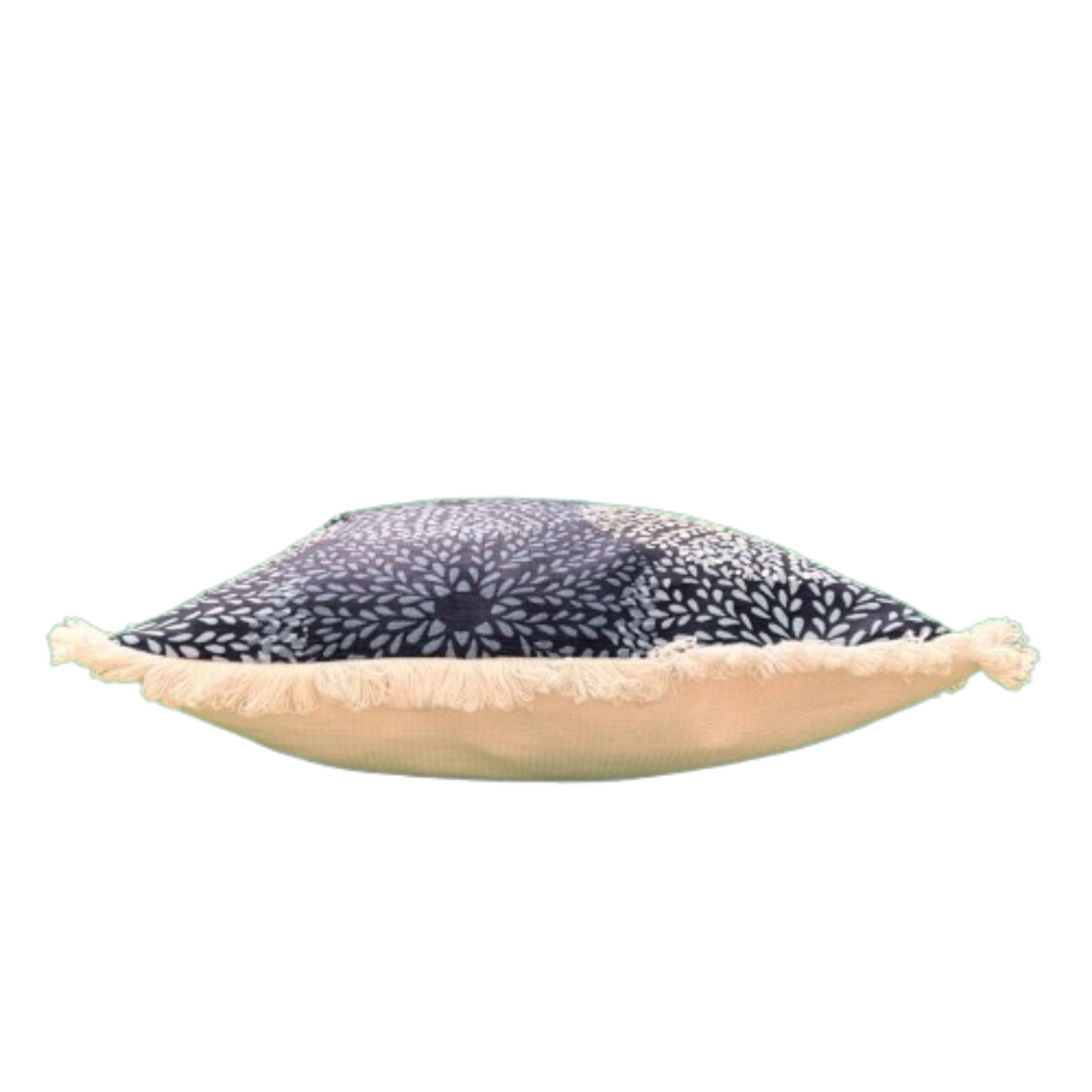Chand Indigo Robshaw Blue and White Hand Block 18 X 18 Decorative Square Pillow with Down Feather Insert