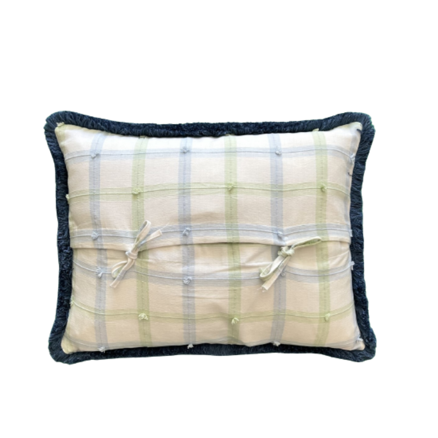 Rare Vintage Designer Peter Rabbit Blue Lumbar 17 x 21 Pillow with Down Feather Insert
