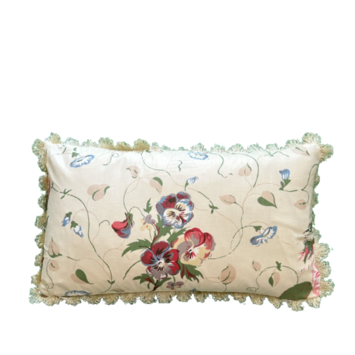 Iconic Colefax Chintz 12 x 20 Rectangle Decorative Pillow with Down Feather Insert