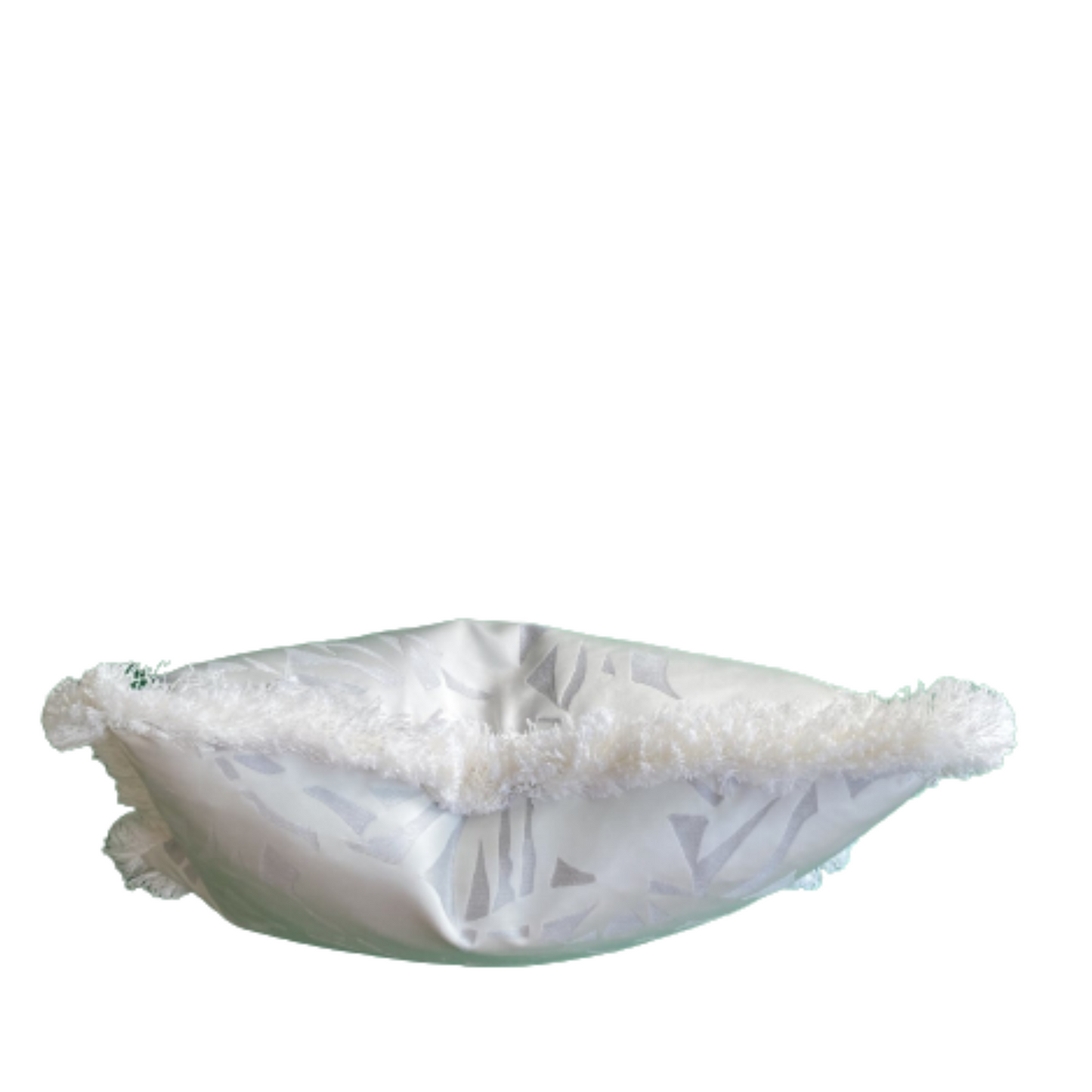 Nights In White Satin Glam 15 X 23 Rectangle Pillow with Down Feather Insert