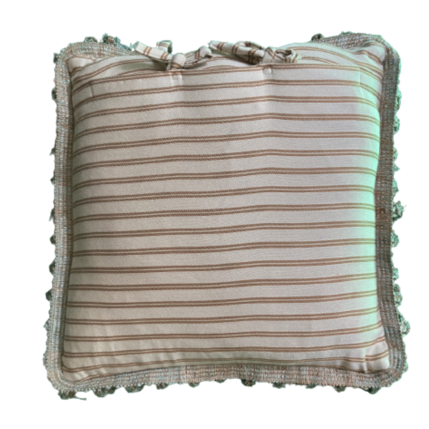 Vintage Old World Hand Printed Roses 16 X 16 Square Designer Pillow with Down Feather Insert