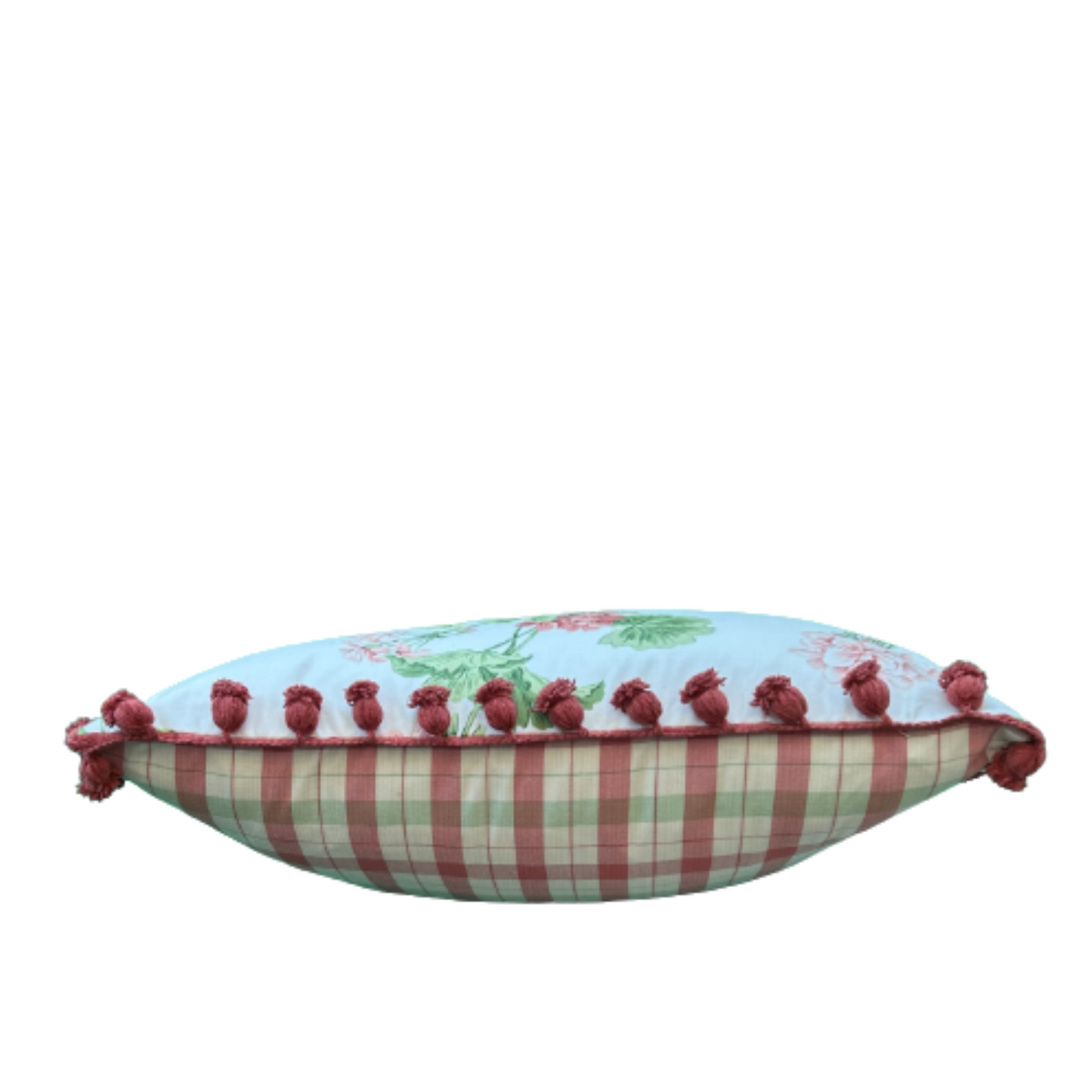 Red Geranium 22 x 22 Inches Decorative Designer Pillow with Down Feather Insert