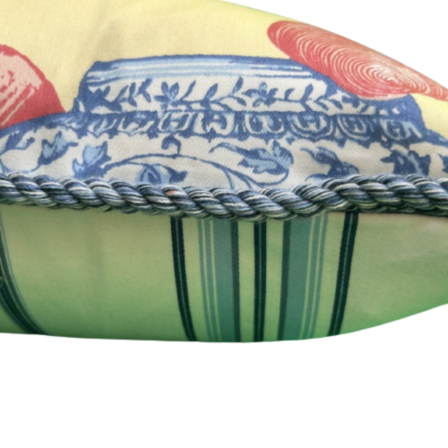 Shells with Blue and White 12 x 20 Decorative Pillow with Down Feather Insert