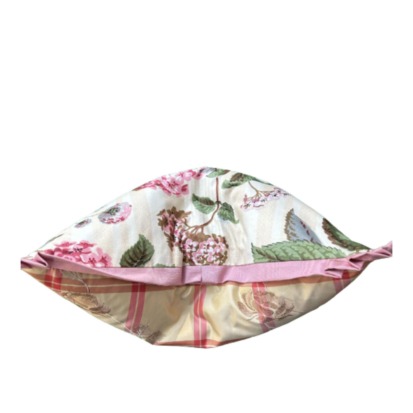 Colefax Pink Hydrangea 20 x 20 Square Decorative Pillow with Down Feather Insert