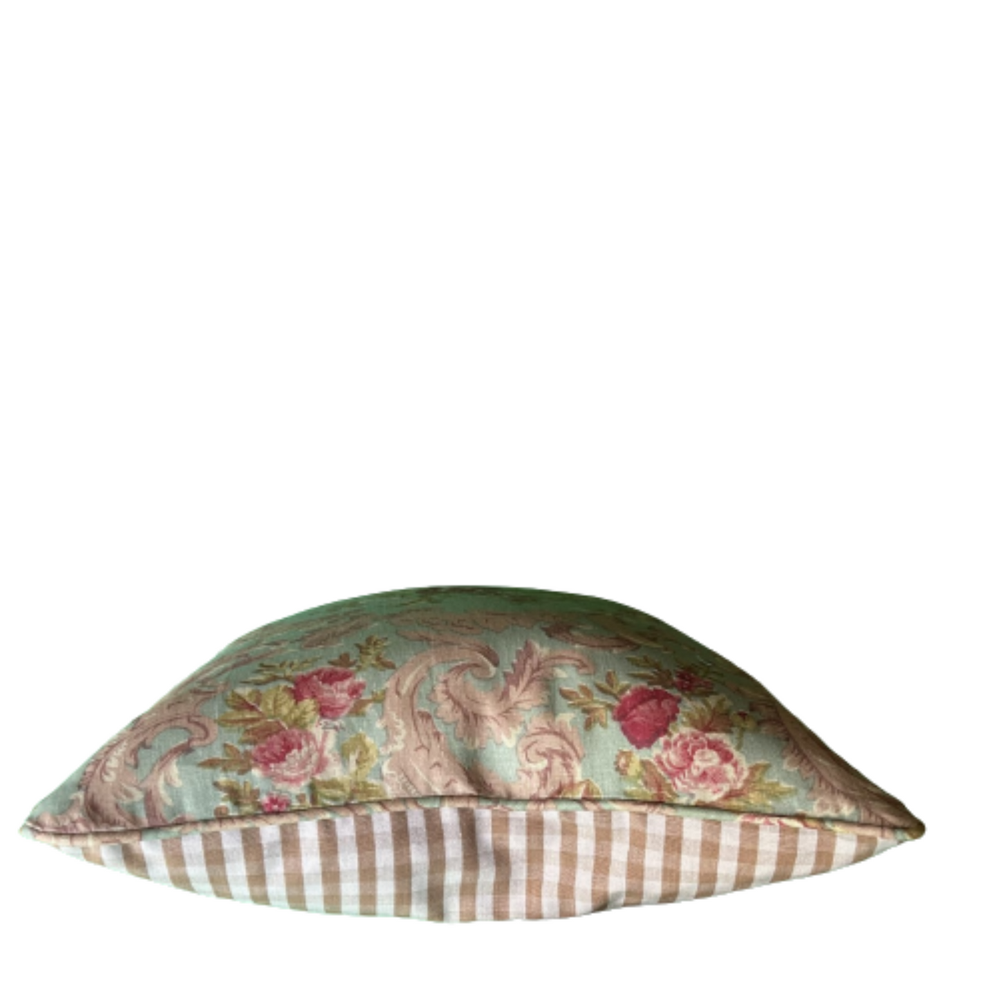Wynwood Hand Printed Aqua Floral Square 18 x 18 Decorative Pillow with Down Feather Insert