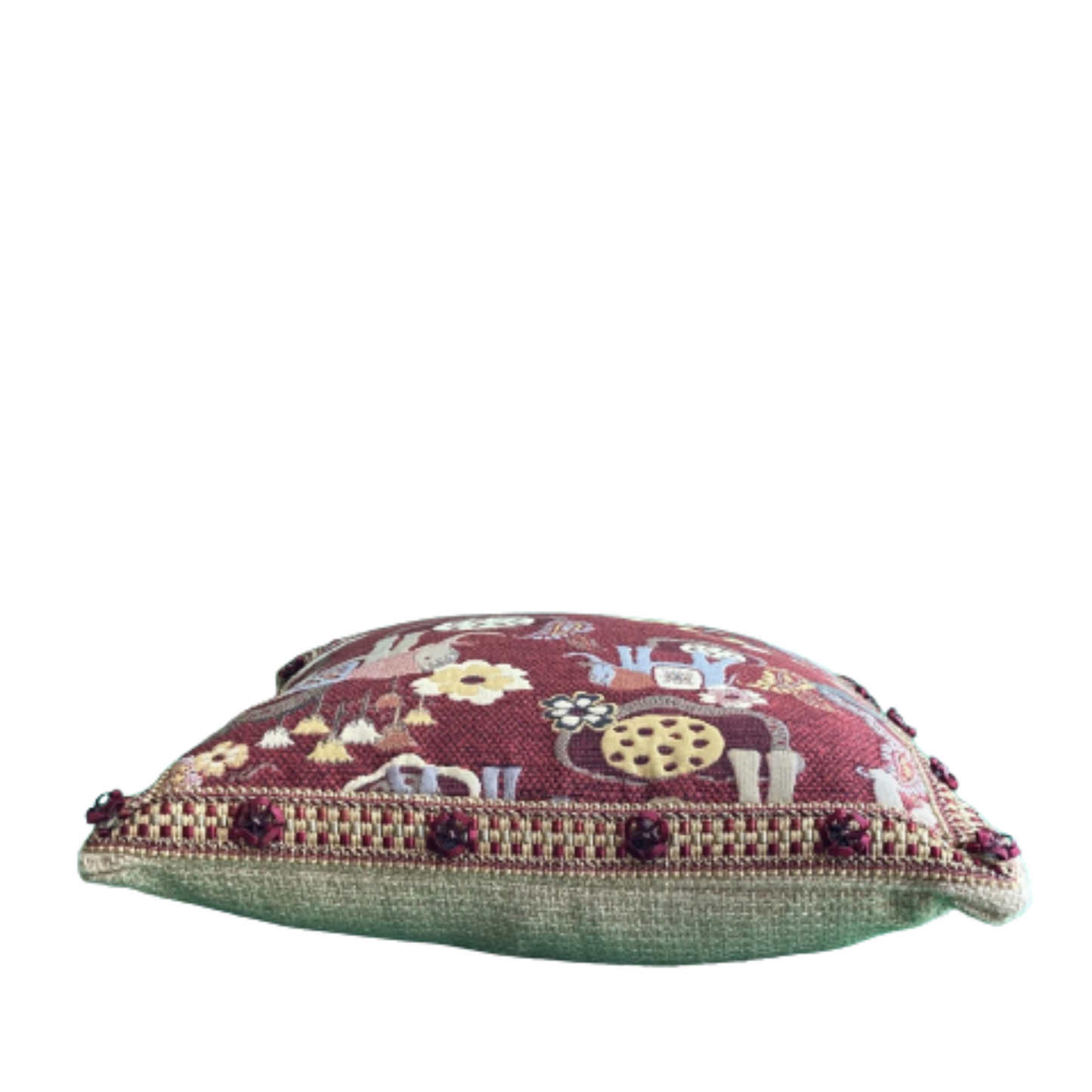 Maharaja Elephant 16 x 16 Square Decorative Pillow with Down Feather Insert