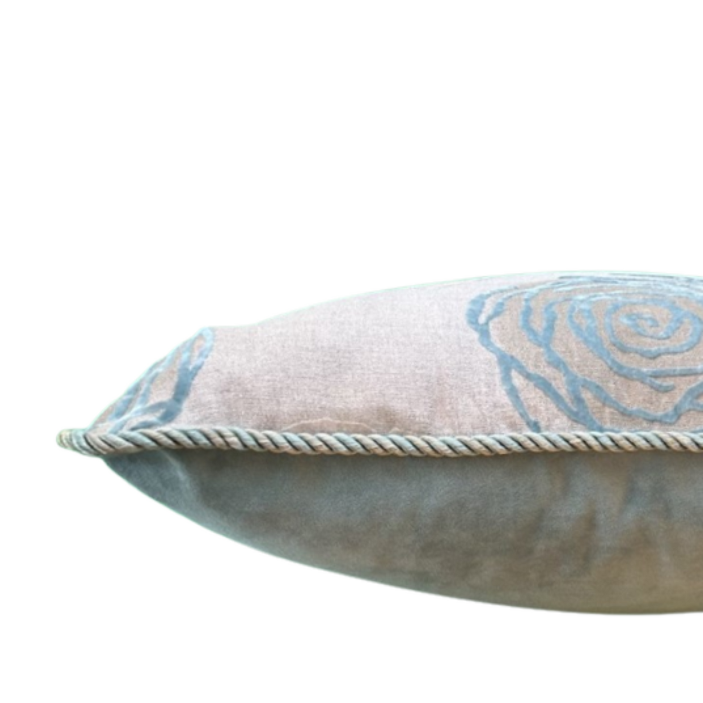 William Yeoward Linen and Velvet 25 x 25 Square Decorative Designer Pillow Front with Down Feather Insert