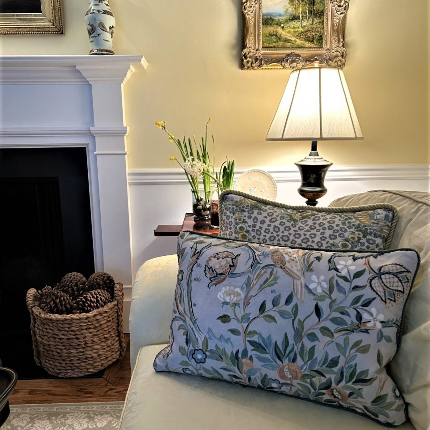 William Morris Melsetter Botanical 14 x 22 Decorative Pillow with Down Feather Insert