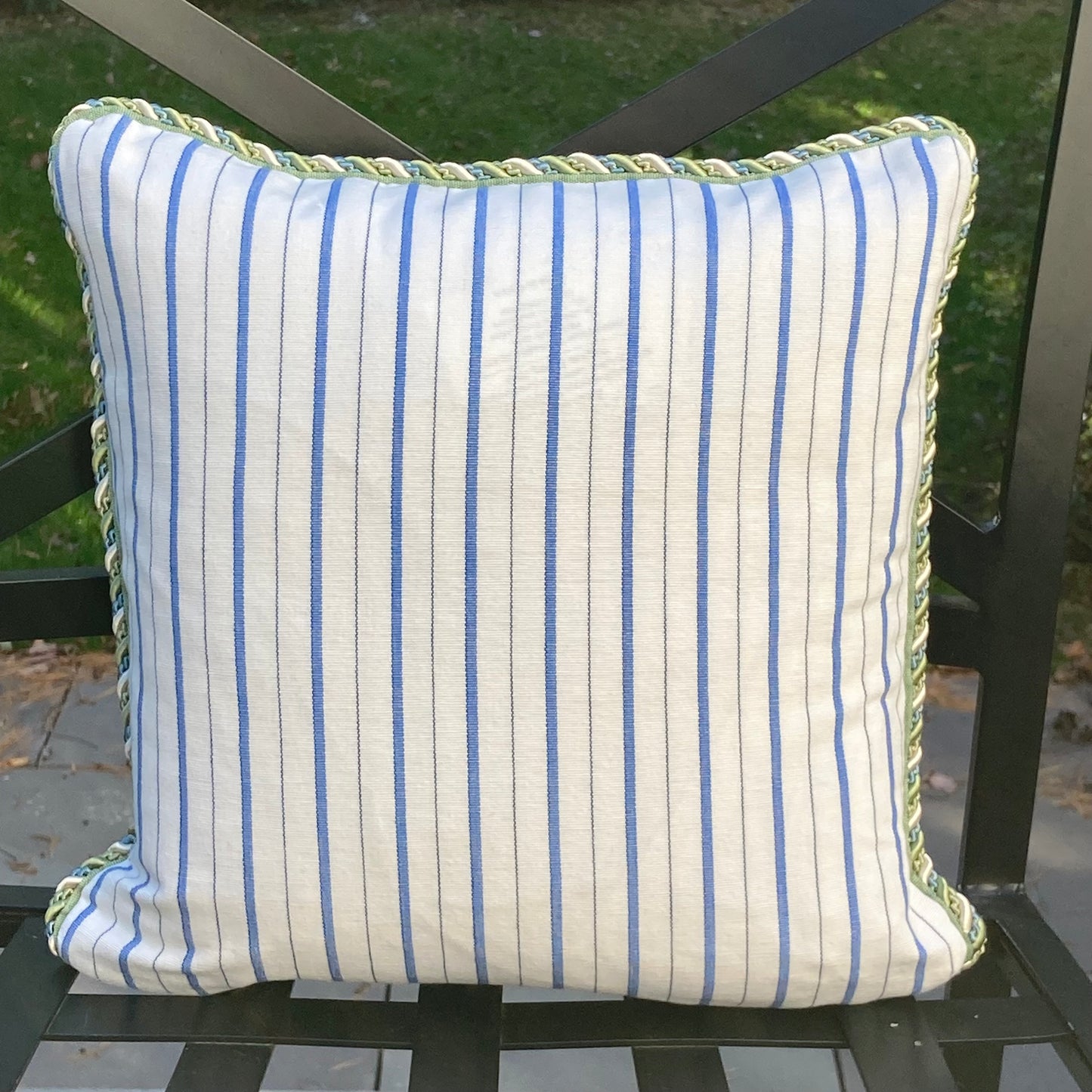 Vintage Scalamandre Ivy and Hydrangea 15 x 15 Square Decorative Pillow with Down Feather Insert