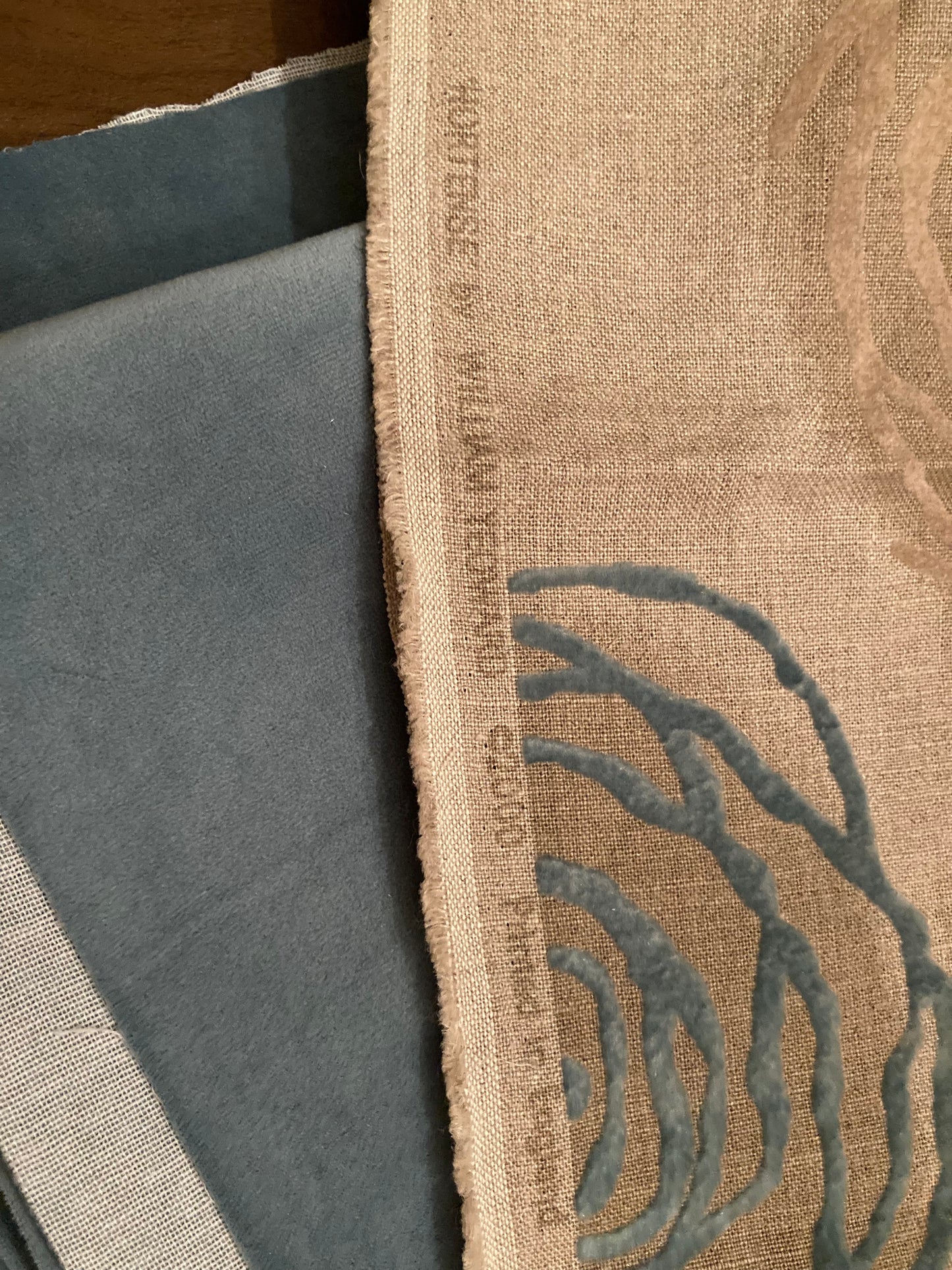 William Yeoward Linen and Velvet 25 x 25 Square Decorative Designer Pillow Fabric with Down Feather Insert