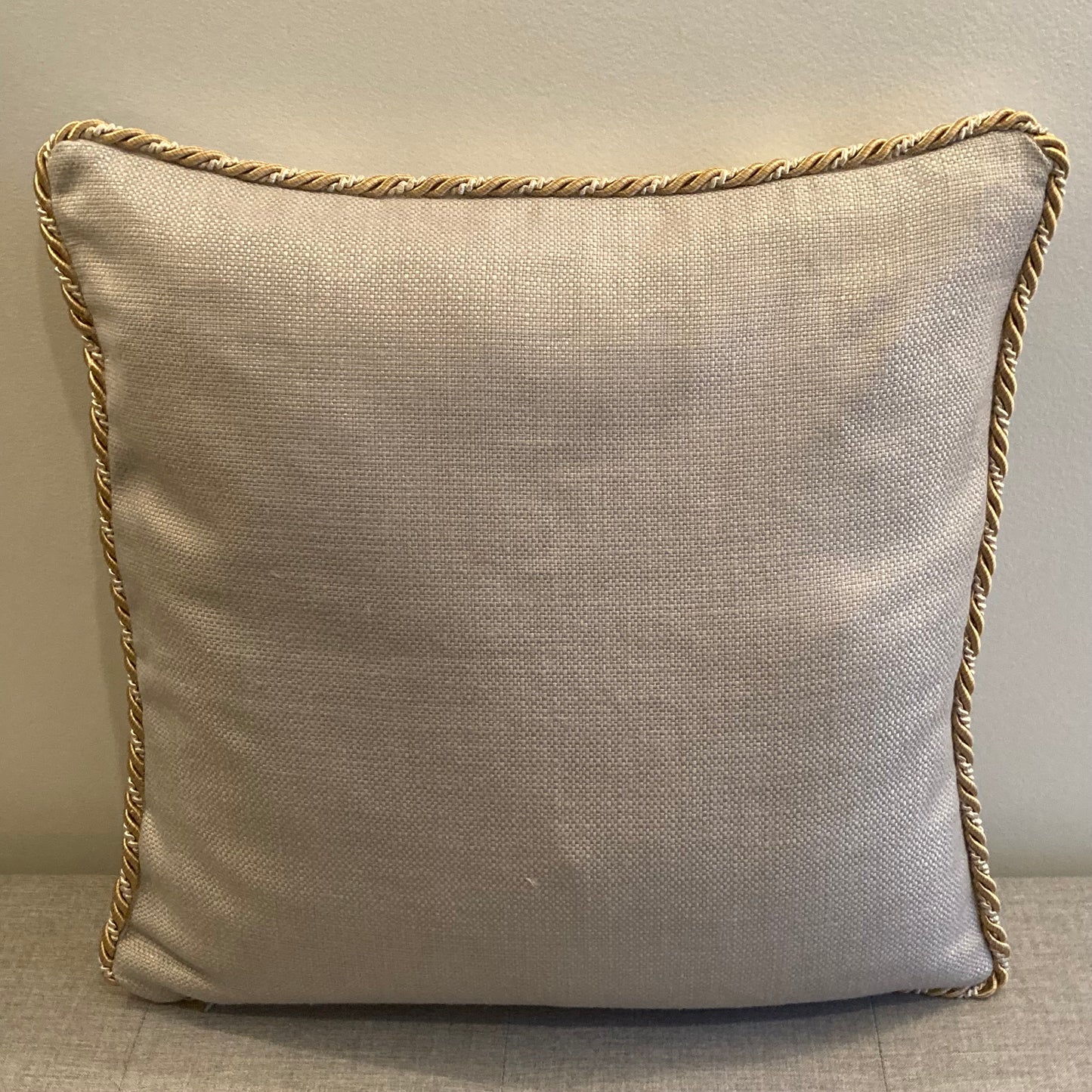 Brocatello Glam Damask 18 x 18 Inches Square Designer Pillow Back with Down Feather Insert
