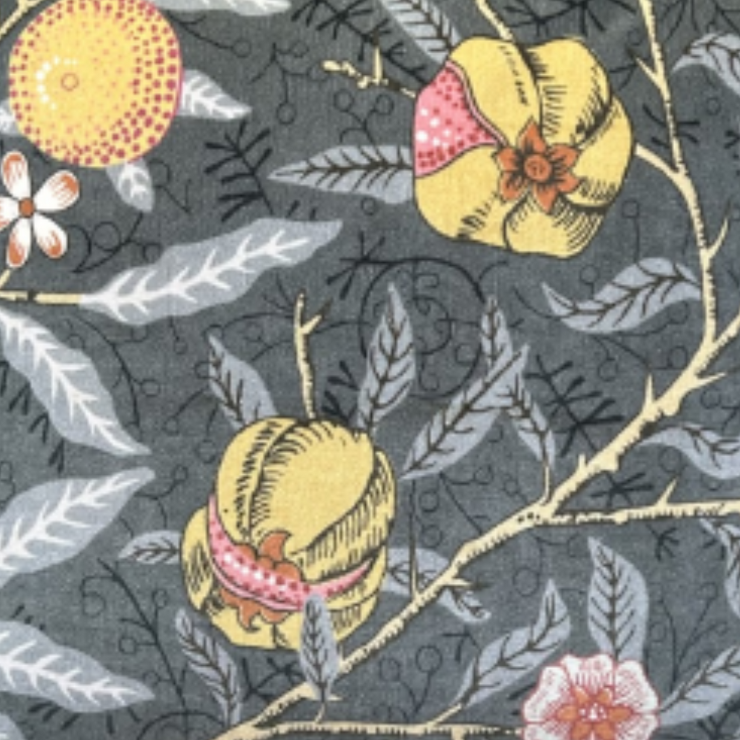 William Morris Velvet Pomegranate 14 x 17 Decorative Pillow with Down Feather Insert