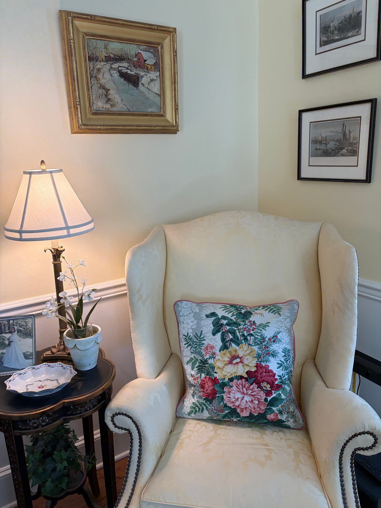 Ambrieres by Clarence House Decorative Pillow 18 x 18 includes Down/Feather Insert