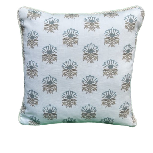 Anna French Milford Block Print 20 x 20 Decorative Pillow with Down Feather Insert