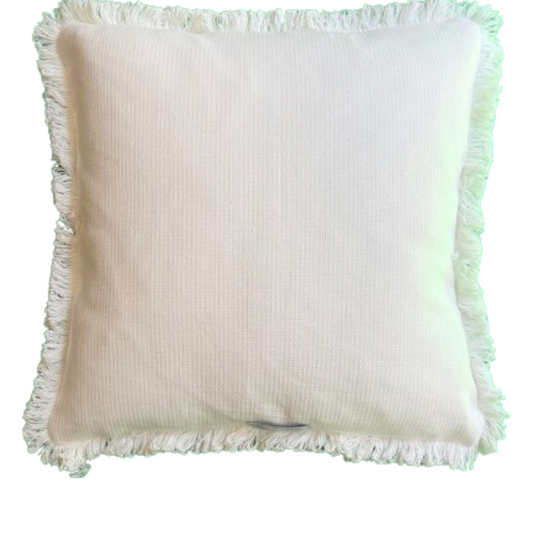 Chand Indigo Robshaw Blue and White Hand Block 18 X 18 Decorative Square Pillow with Down Feather Insert