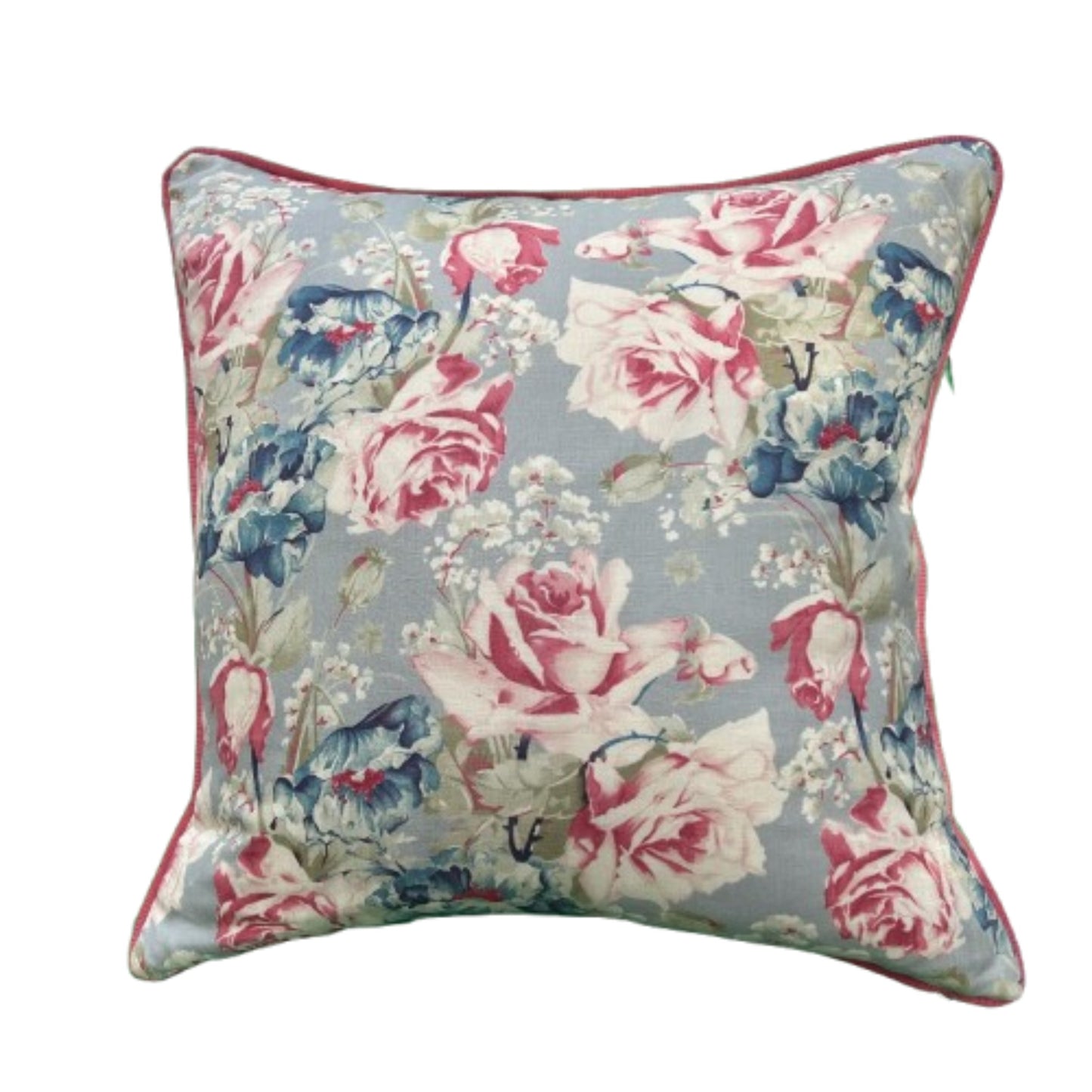 Grace Powder Blue by Rose Cumming  21 x 21 Decorative Pillow with Down/Feather Insert