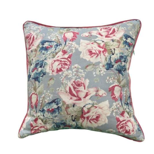 Grace Powder Blue by Rose Cumming 21 x 21 Decorative Pillow with Down/Feather Insert