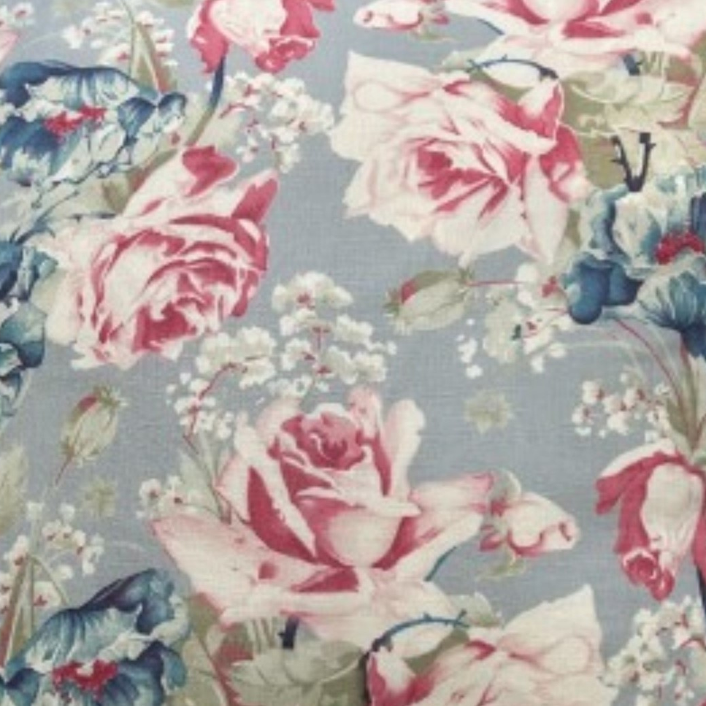 Grace Powder Blue by Rose Cumming  21 x 21 Decorative Pillow with Down/Feather Insert