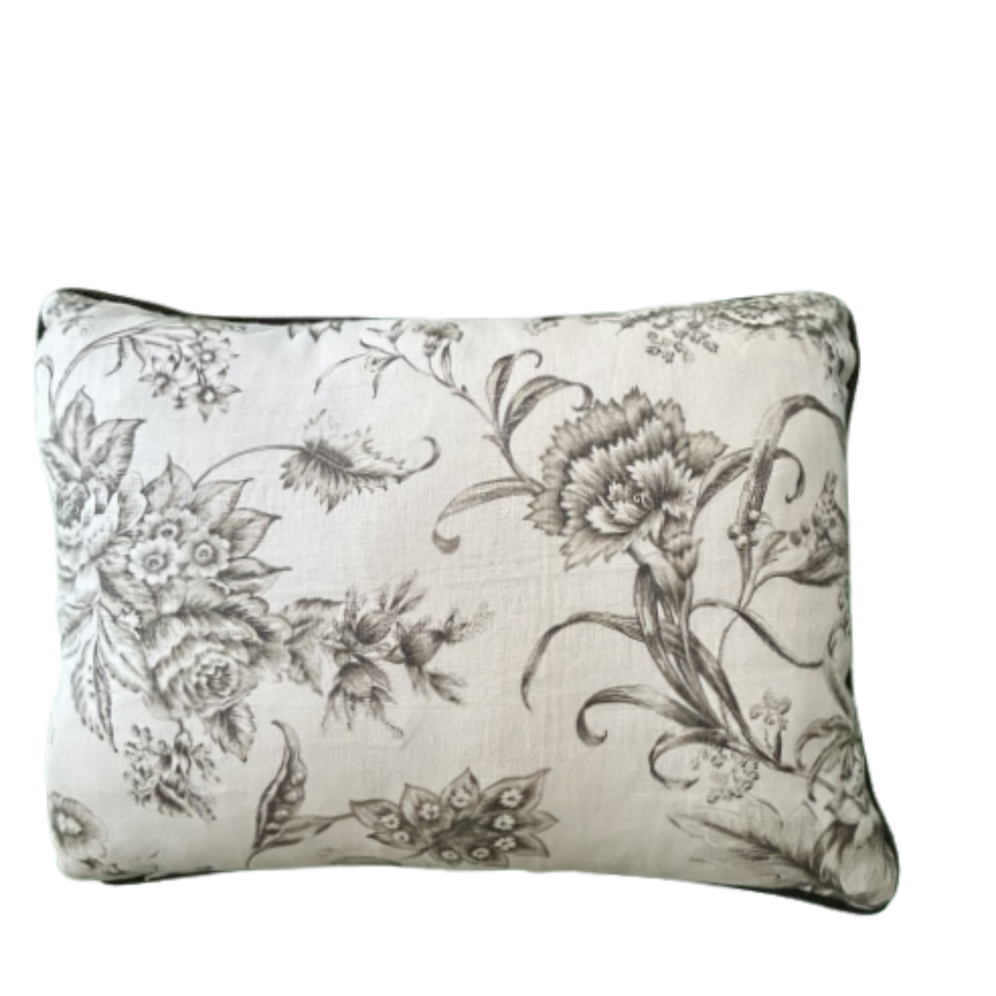 Autumn Promenade Brunschwig Charcoal Document Print 16 x 22 Decorative Pillow with Down/Feather Insert