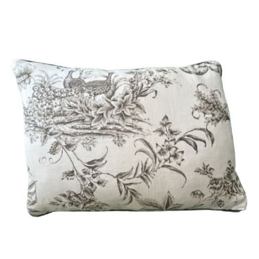 Autumn Promenade BRUNSCHWIG Charcoal Document Print 16 x 22 Decorative Pillow with Down/Feather Insert