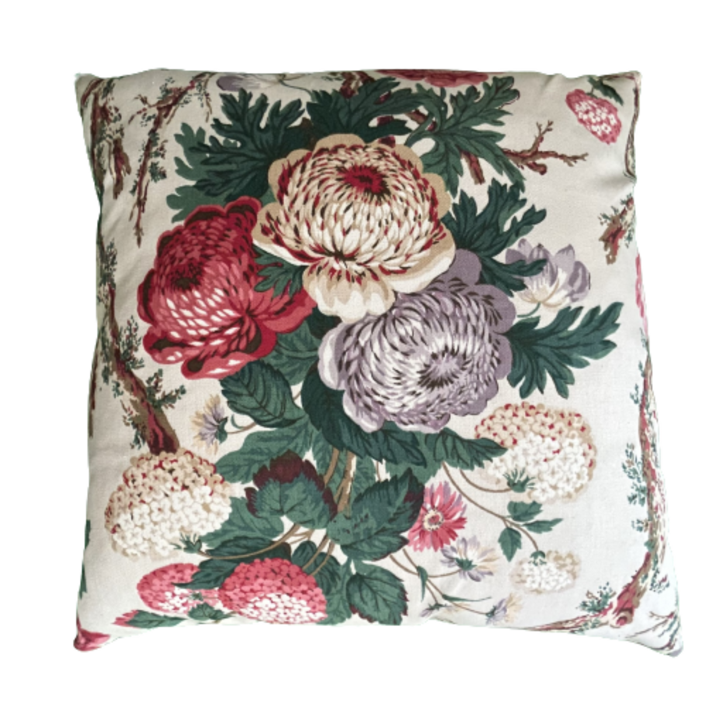 Aylsham British National Trust Classic Country House Floral 20 x 20 Decorative Pillow with Down Feather Insert