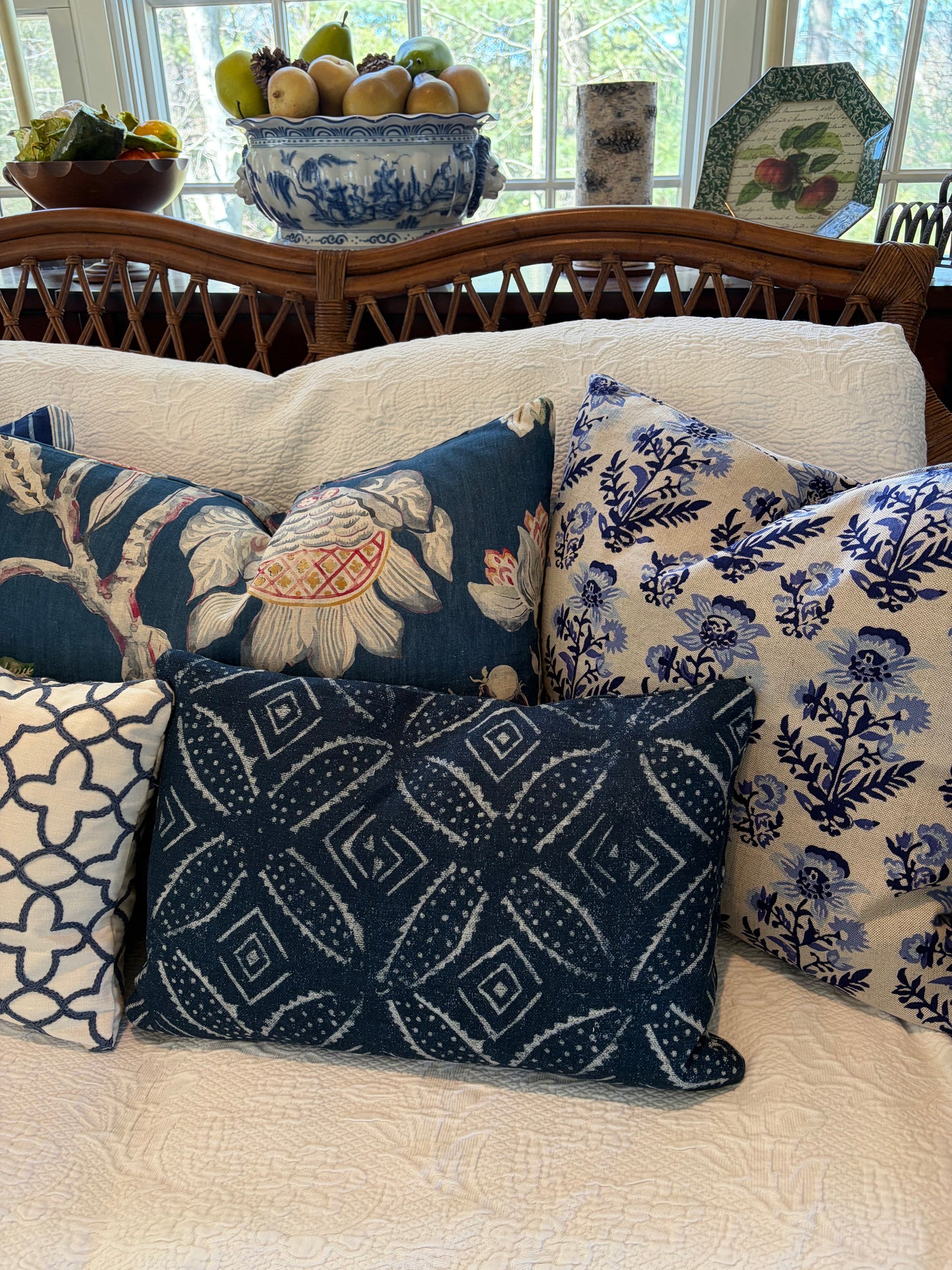 Wm Yeoward Madria Linen 12 x 18 Decorative Pillow with Down/Feather Insert