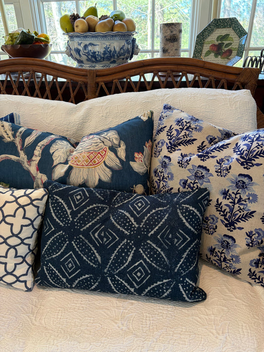 Wm Yeoward Madria Linen 12 x 18 Decorative Pillow with Down/Feather Insert