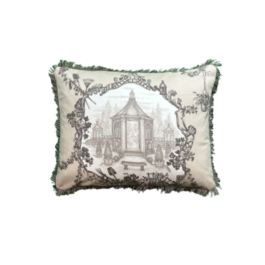 Garden Gazebo Beige 14 x 18 Decorative Pillow with Down/Feather Insert