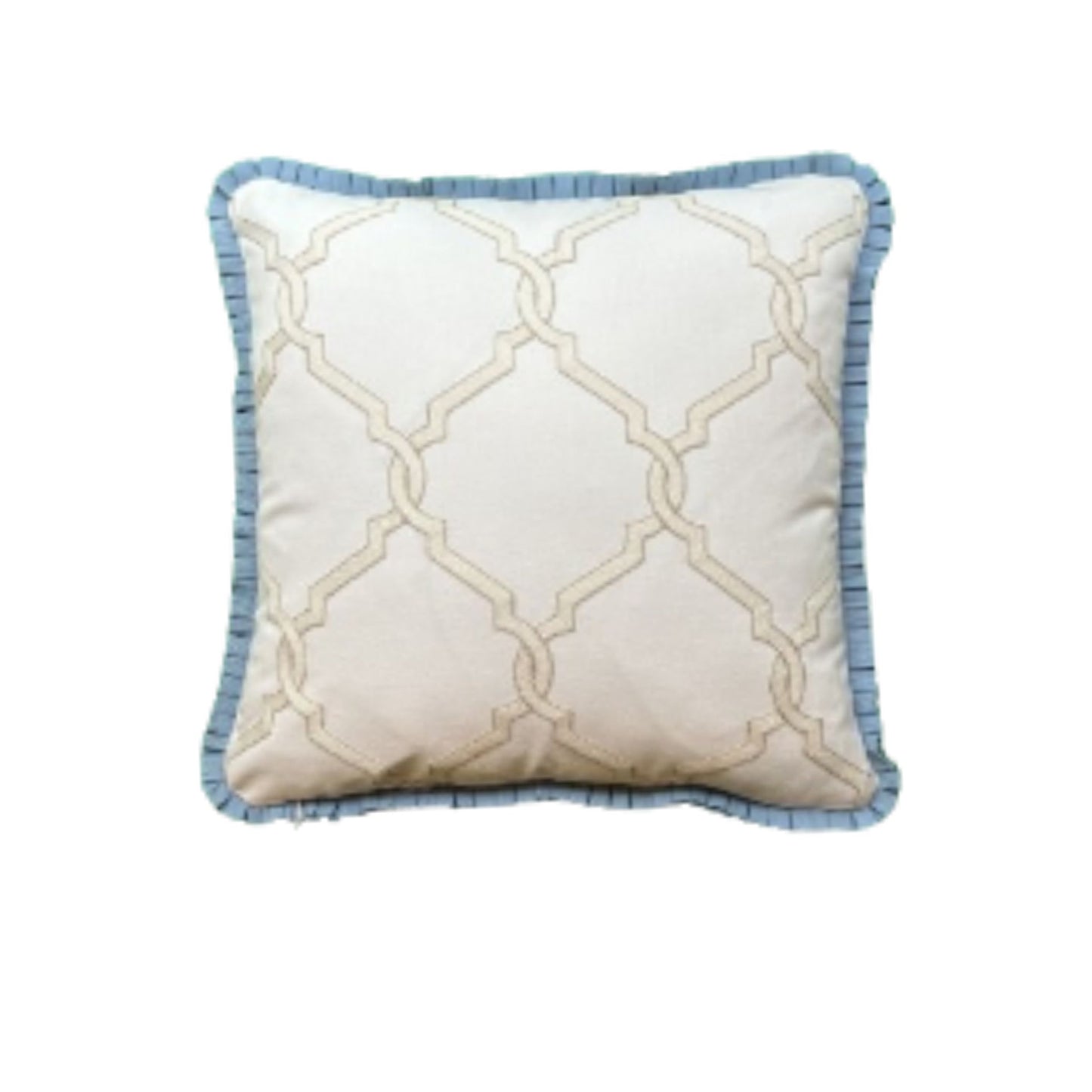 Colefax & Fowler Summerby Twisted Branch Blue Chintz 18 x 18 Square Designer Throw Pillow with Down Feather Insert