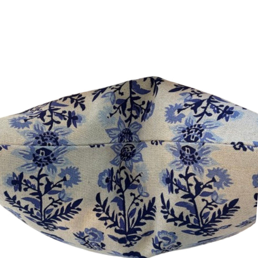 Robshaw Hina Azure Block Print 18 x 18 Decorative Pillow with Down/Feather Insert