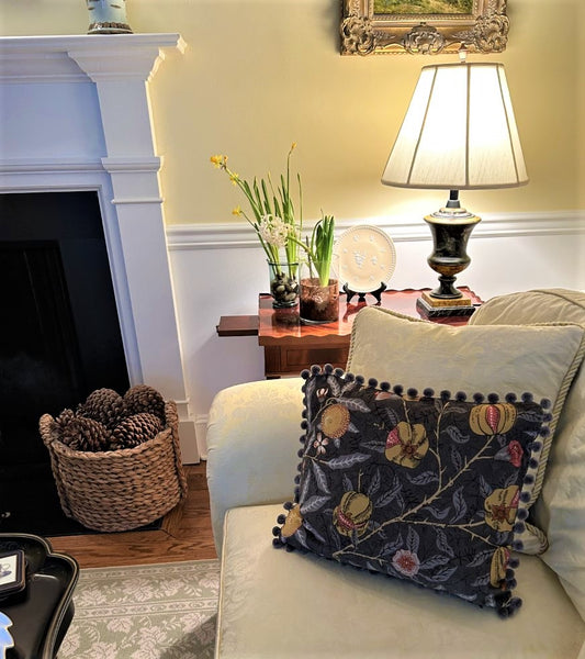 William Morris Velvet Pomegranate 16 x 16