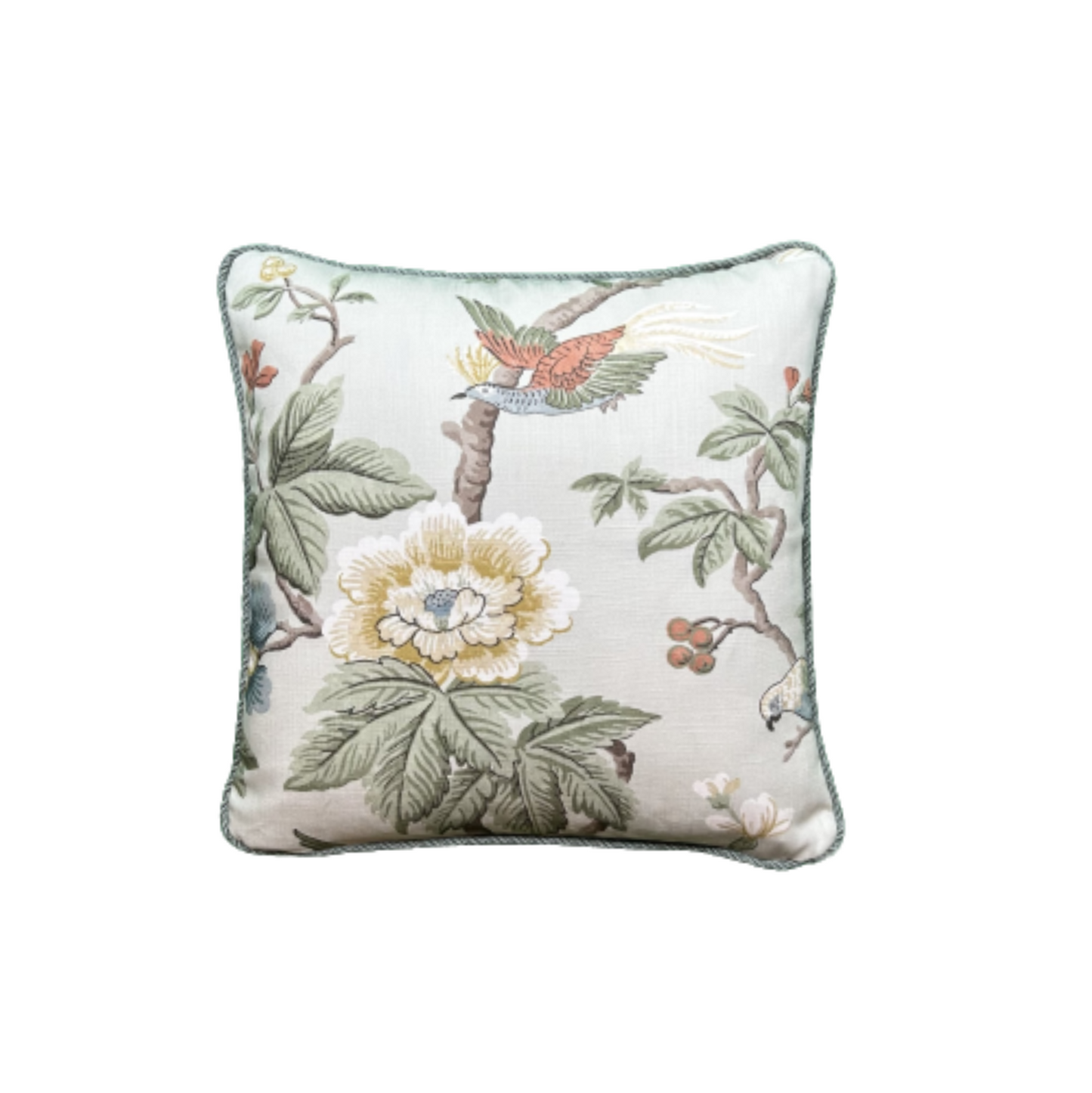 Lophura British National Trust 18 x 18 Decorative Pillow with Down Feather Insert