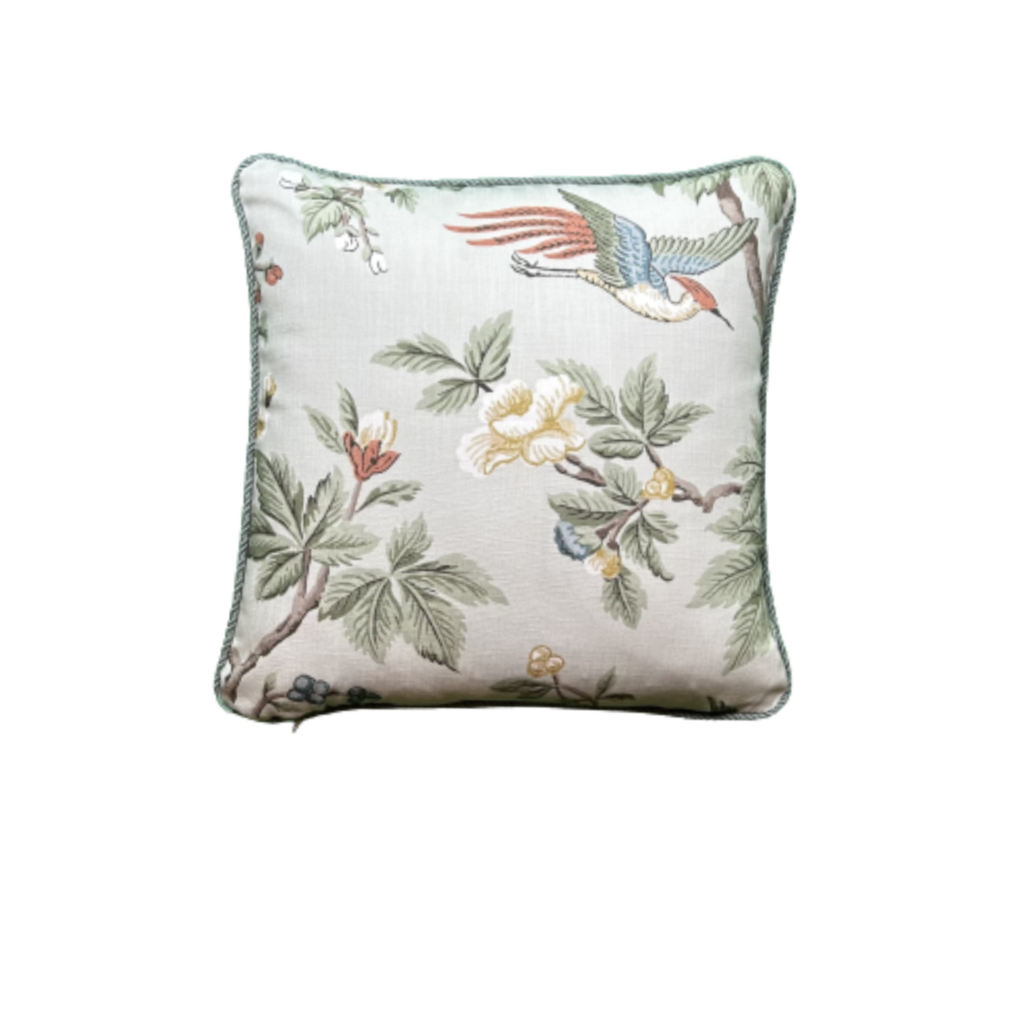 Lophura British National Trust 18 x 18 Decorative Pillow with Down Feather Insert