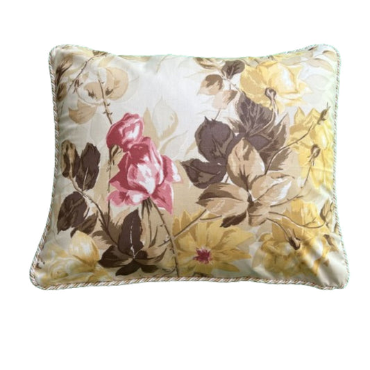 Mulberry Rhode Island Roses 16 X 20 Designer Pillow with Down Feather Insert