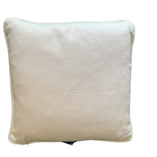 Ananda Indigo Robshaw Blue and White Hand Block 18 X 18 Decorative Square Pillow with Down Feather Insert