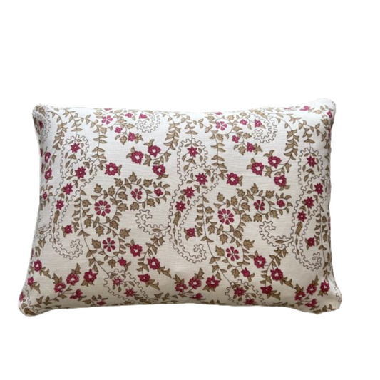 Robshaw Red Bud Paisley Vine 14 x 20 Rectangle Designer Pillow with Down Feather Insert