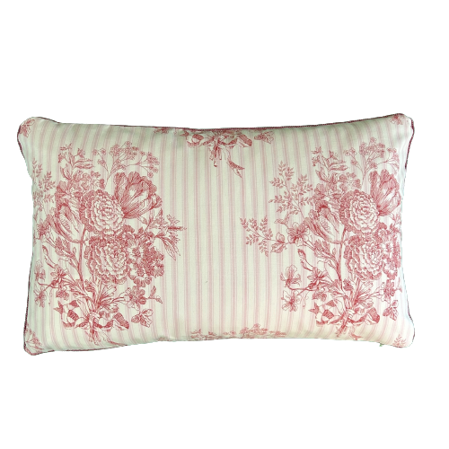 Sister Parish Augusta on Ticking Stripe 14 x 24 Decorative PIllow with Down Feather Insert