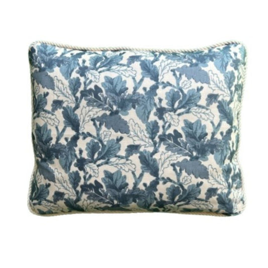 Sister Parish Waldingfield Blue English Oak 16 x 20 Decorative Pillow with Down Feather Insert