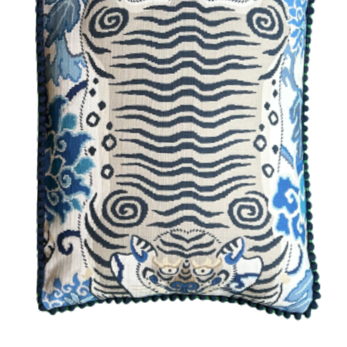 Blue Moon Tiger 16 x 22 Decorative Throw Pillow with Down Feather Insert