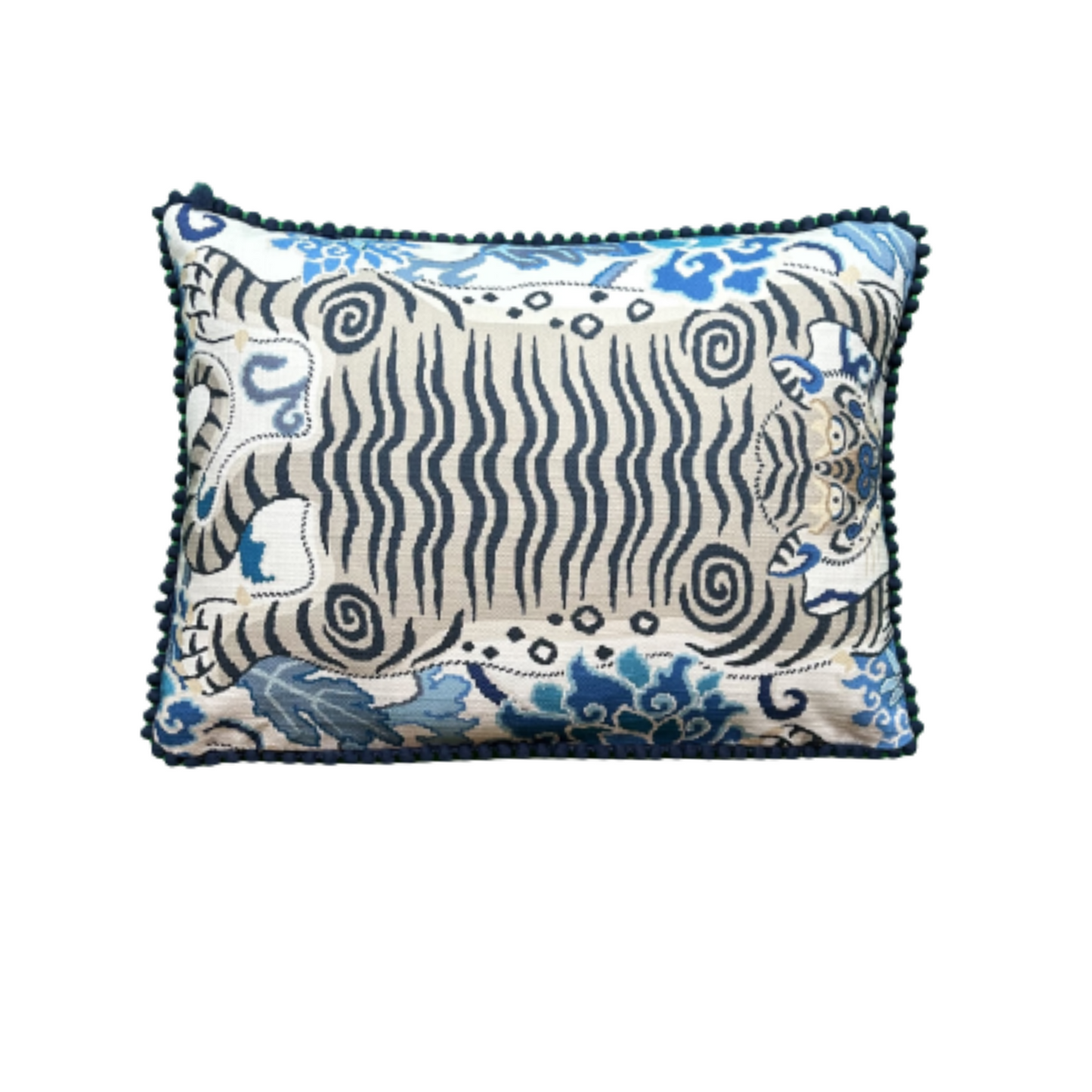 Blue Moon Tiger 16 x 22 Decorative Throw Pillow with Down Feather Insert