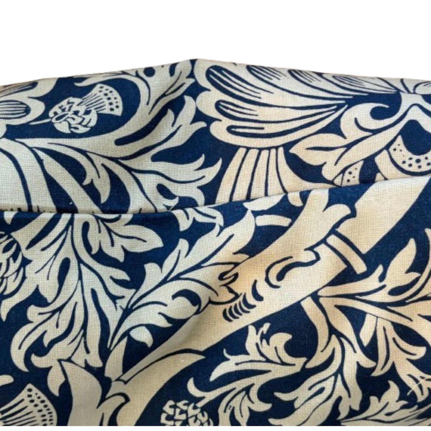 Morris Rose and Thistle Indigo Blue 20 x 20 Decorative Pillow with Down/Feather Insert