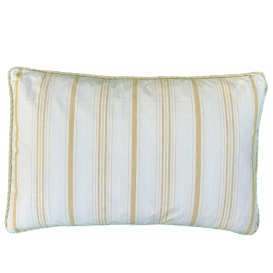 Vintage Blue and Yellow Floral 14 x 22 Lumbar Decorative Pillow with Down Feather Insert